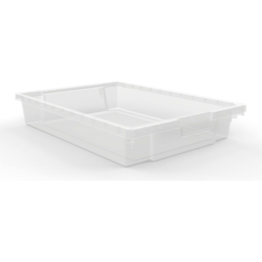 Picture of Luxor B2955965 12.25 x 16.75 x 3 in. Polypropylene Stackable Storage Bins 8 Small 20 lbs Bin Cap&#44; Clear