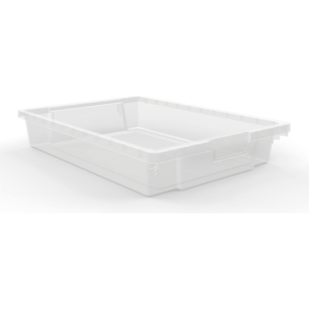 B2955965 12.25 x 16.75 x 3 in. Polypropylene Stackable Storage Bins 8 Small 20 lbs Bin Cap, Clear