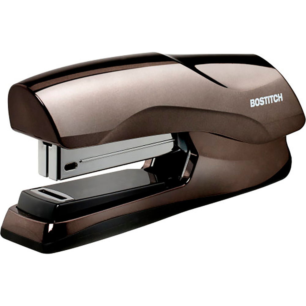 B3085529 Bostitch Office Flat Clinch Stapler 40 Sheets Full Strip, Black & Chrome