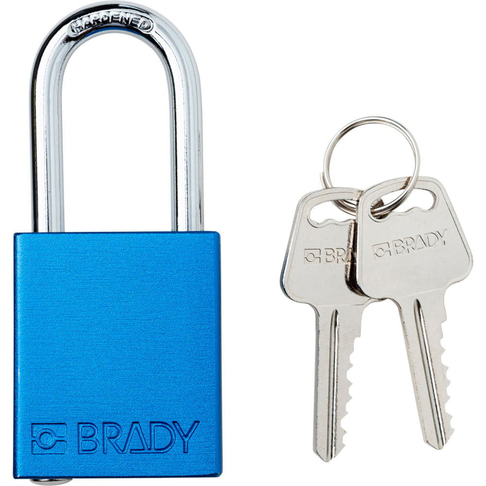 B3113134 Safety Lockout Padlock - Keyed Different 1.5 in. Aluminum & Steel, Blue
