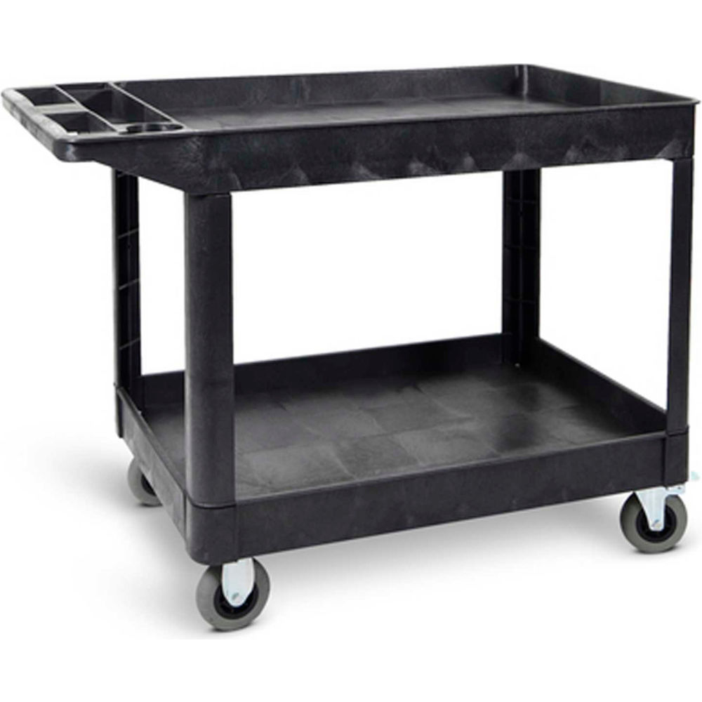 Picture of Luxor B2955940 500 lbs Heavy-Duty Utility Cart Two Shelves 5 in. Casters&#44; Black