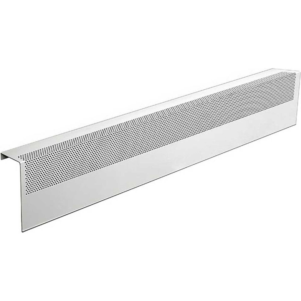 Baseboarders Basic Series 3 ft Steel Easy Slip-on Baseboard Heater Cover, White