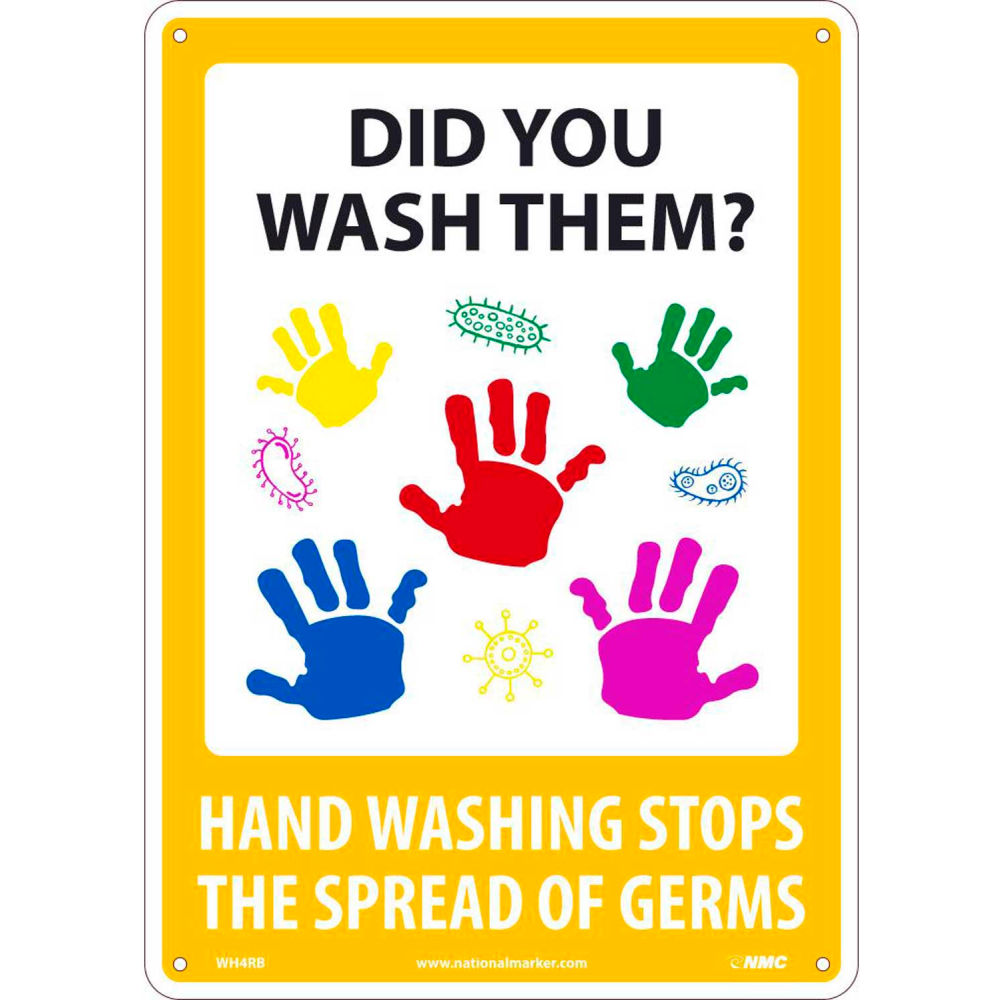 B2354850 Did You Wash Them Sign - 10 x 14 in. Plastic