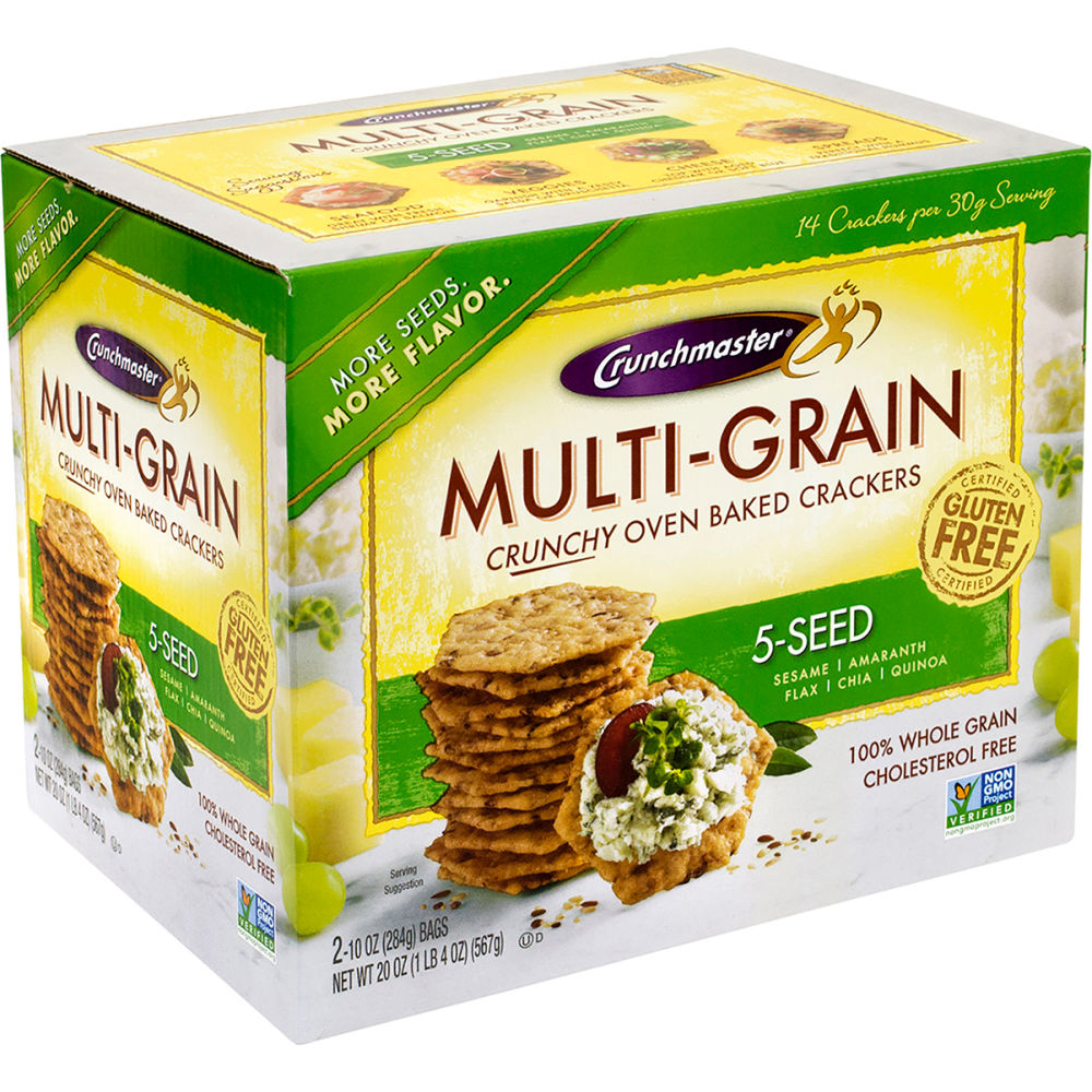 Picture of Green Rabbit Holdings B2946334 Crunchmaster 5-Seed Multi-Grain Crunchy Oven Baked Crackers - 20 oz