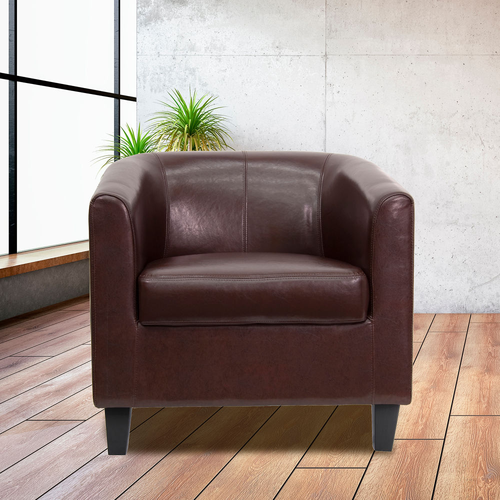 Picture of Global Industrial B2256273 Leather Lounge Guest Chair&#44; Brown