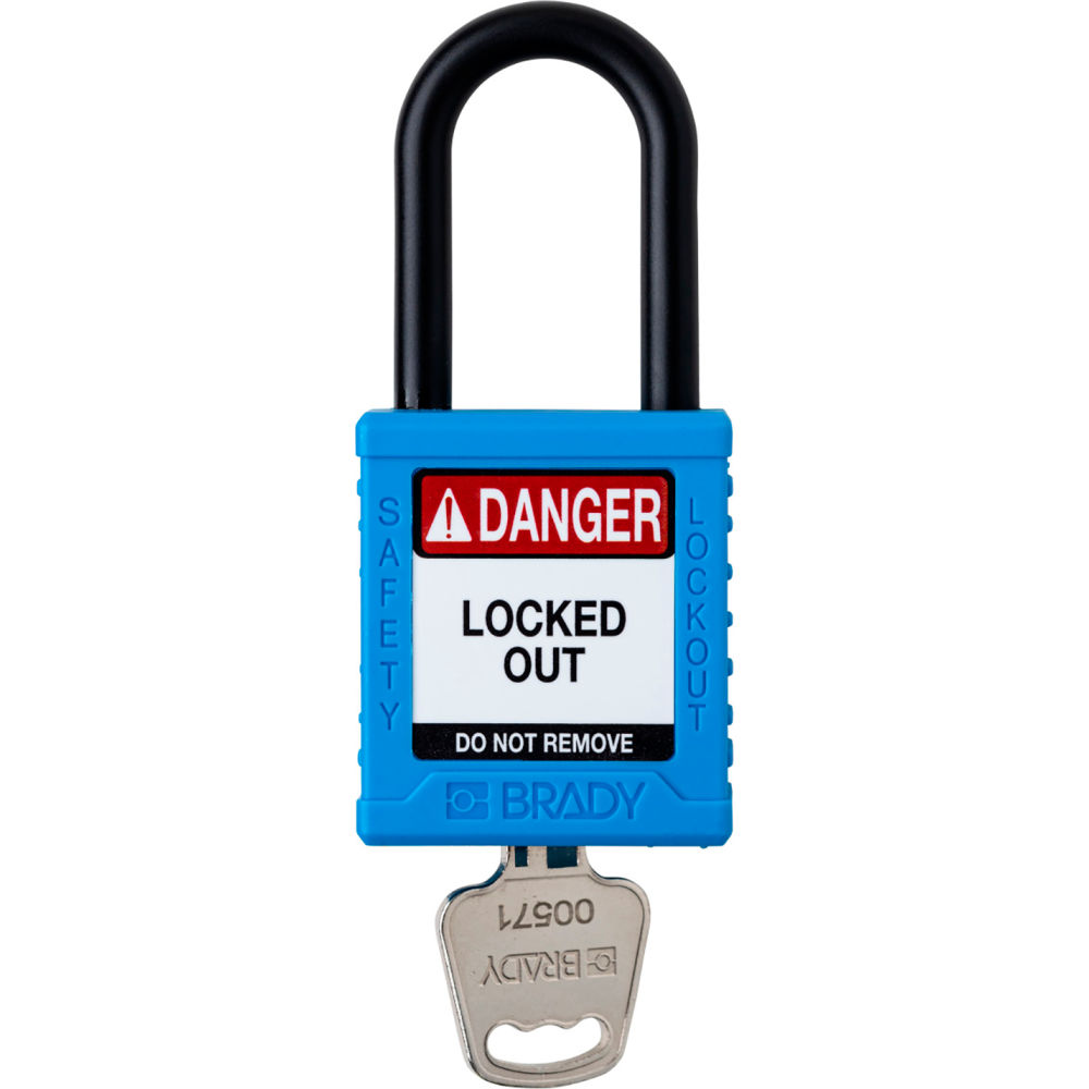 B3113115 Safety Lockout Padlock - Keyed Different 1.5 in. Plastic & Nylon, Blue
