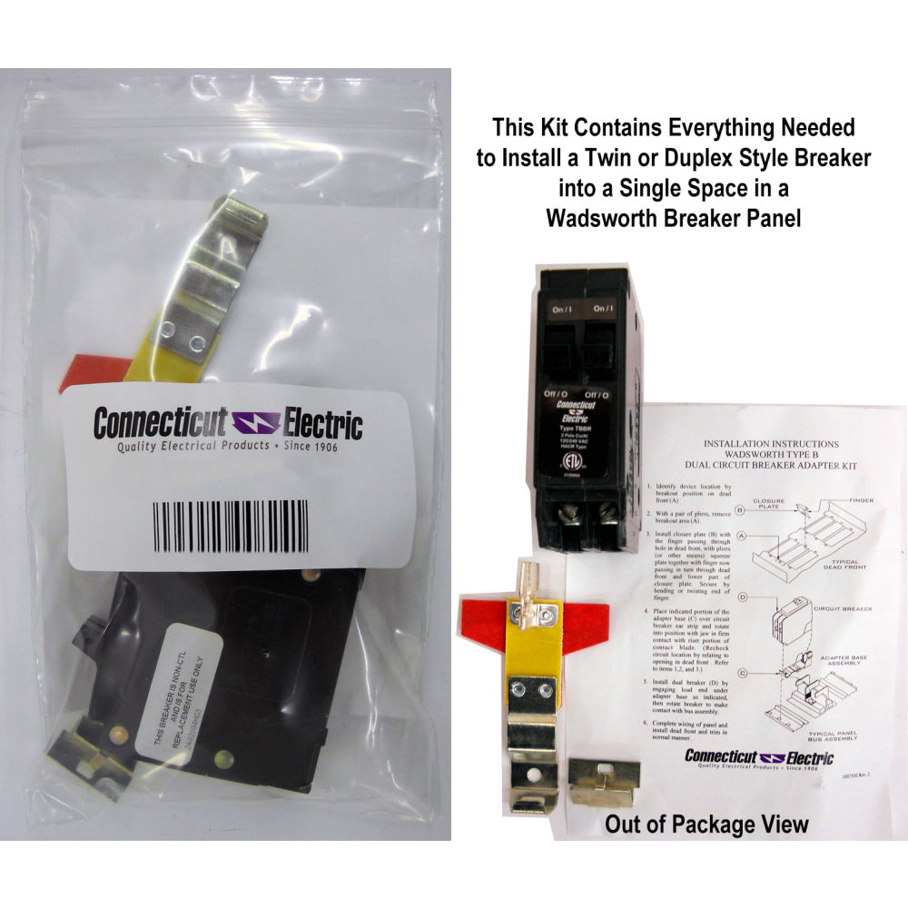 Picture of Connecticut Electric B2236044 Type B Twin 1-Pole 15A Circuit Breaker