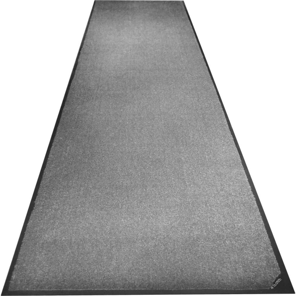 Picture of Global Industrial 800377GY 0.38 in. Thick 3 x 10 ft. Plush Entrance Mat&#44; Gray