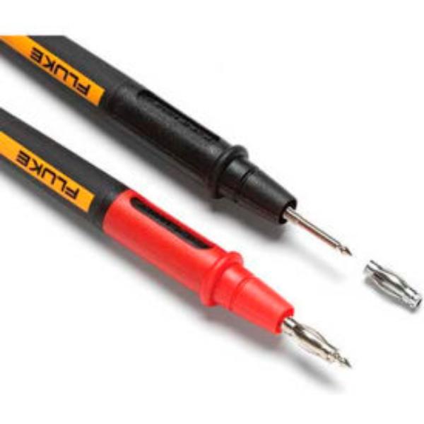 Picture of Fluke M1502016 2 mm TL175E Twist Guard Test Leads Probe Tips with 4 mm Adapters&#44; Black & Red