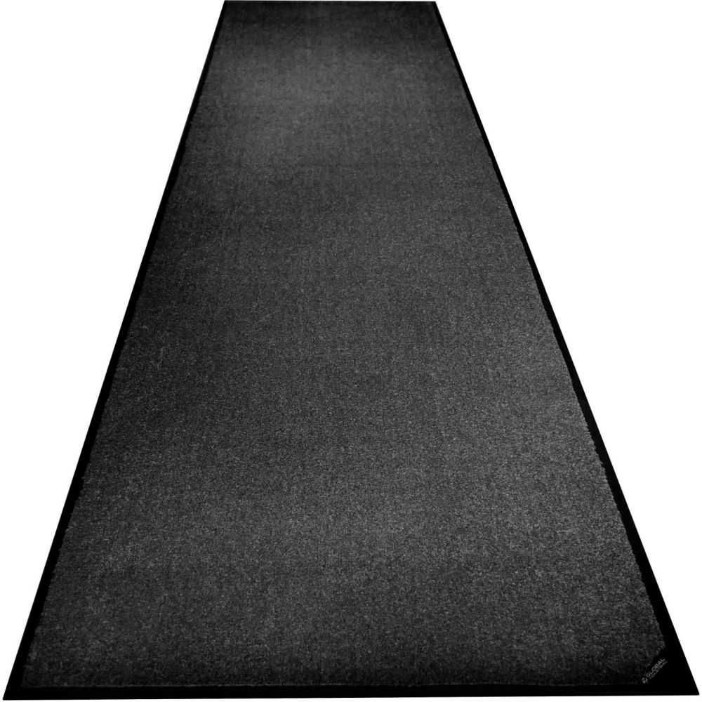Picture of Global Industrial 800377BK 0.38 in. Thick 3 x 10 ft. Plush Entrance Mat&#44; Charcoal Black