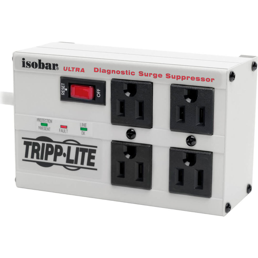 Picture of Trippe Lite B226356 4 Outlets 6 ft. Cord 3330 Joules Isobar Ultra Surge Protector & Suppressor with LED&#44; Black