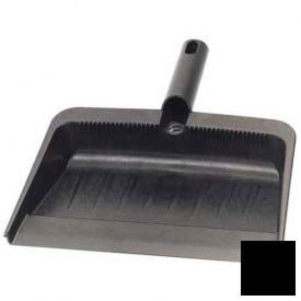 Flexible Plastic Dustpan - Black - 12 x 8 in. - NSF Certified