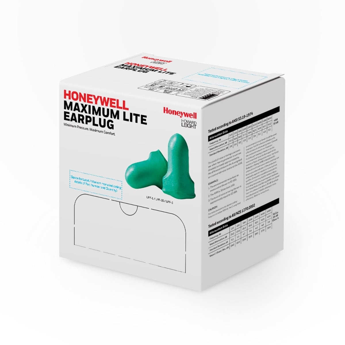 B2334231 Howard Leight Maximum Lite LPF-LS4-REFILL Dispenser Refill - T-Shape - Green - 200 Pairs Per Bag - 10 Bags per Case