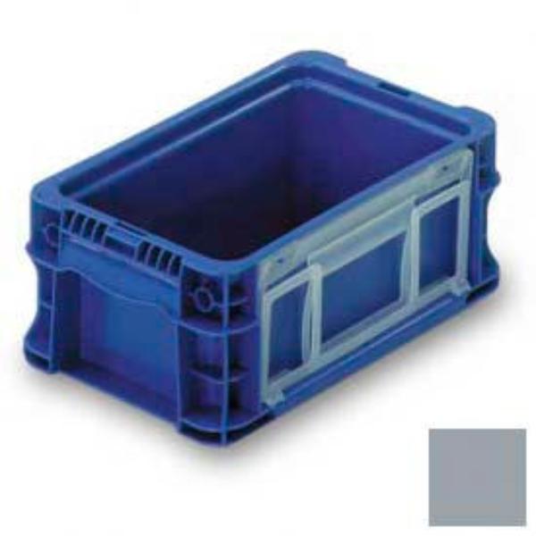 B649694 Polyethylene ORBIS Stakpak Modular Straight Wall Container - 12 x 7.406 x 5 in. - Gray
