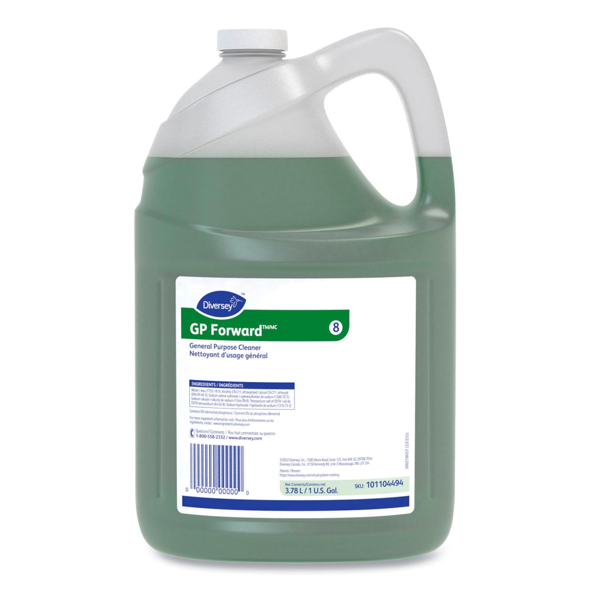 B3178432 Diversey GP Forward General Purpose Cleaner - Citrus Scent - Green - 1 gal Bottle - Case of 4