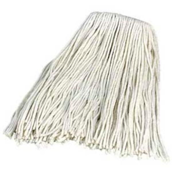 B642604 369074B00 Flo-Pac No. 24 4-Ply Rayon Large Cut-End Mop - 1 in. Headband - White