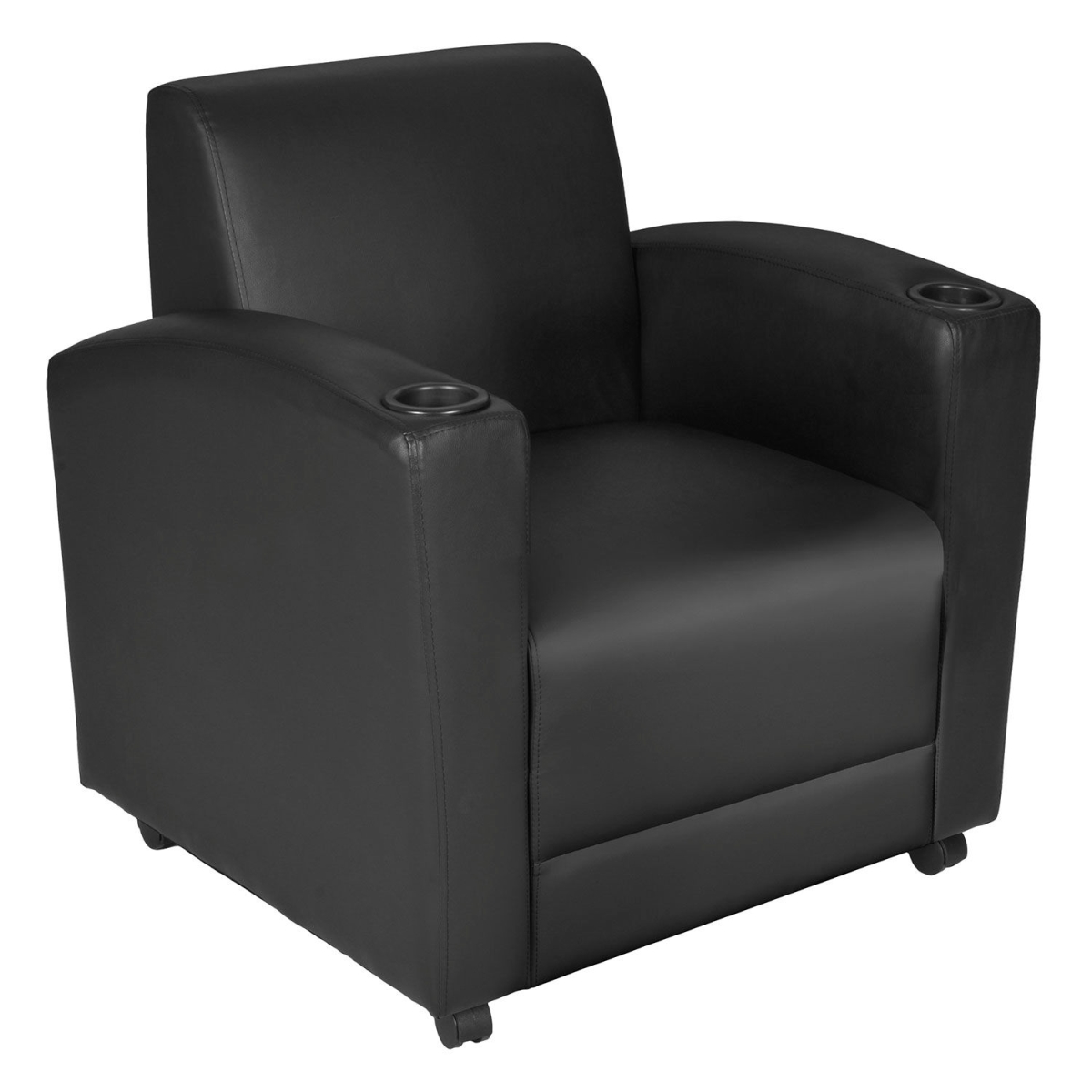 Nova Lounge Chair - Black Vinyl - 1 Seat - Durable Design