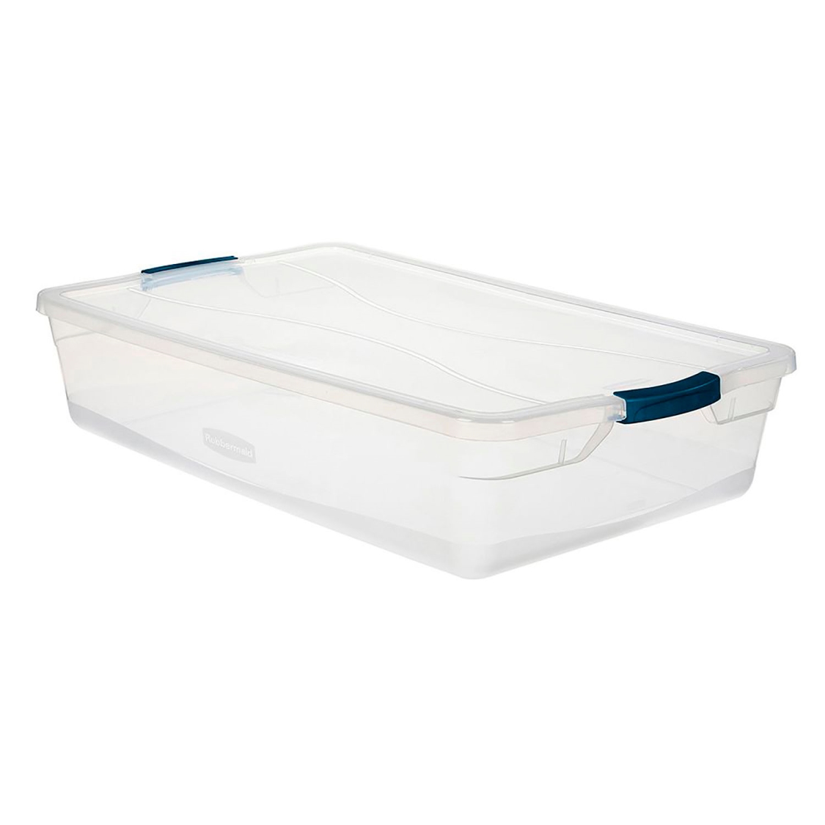 270247 Polyethylene Rubbermaid Cleverstore Latching Storage Tote with Lid - 29 x 17.75 x 6.125 in. - Clear -  United Solutions