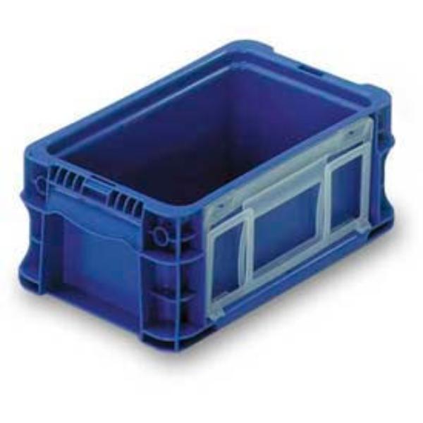 B649692 Polyethylene ORBIS Stakpak Modular Straight Wall Container - 12 x 7.406 x 5 in. - Blue