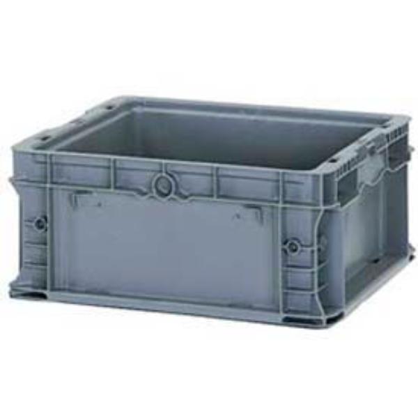 B649533 Polyethylene ORBIS Stakpak Modular Straight Wall Container - 16 x 15 x 7.5 in. - Gray