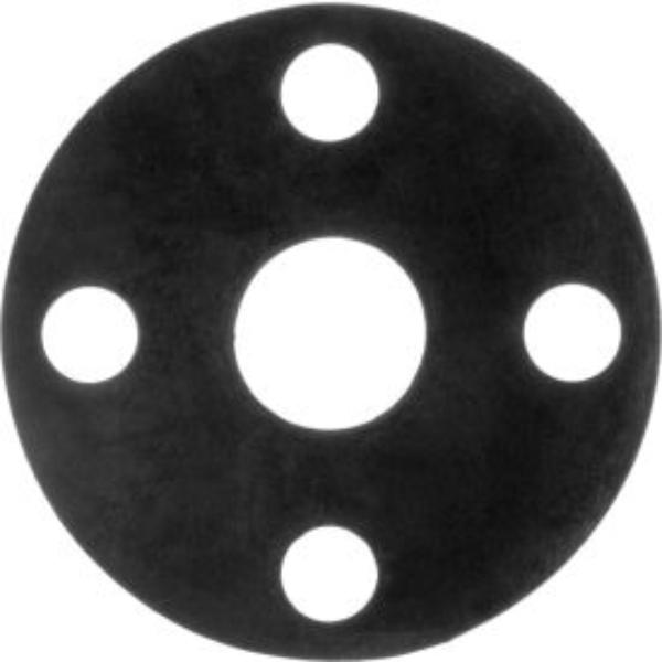 B2266504 2 x 0.125 in. Full Face Buna-N Flange Gasket - Black - Class 150 - Pack of 10