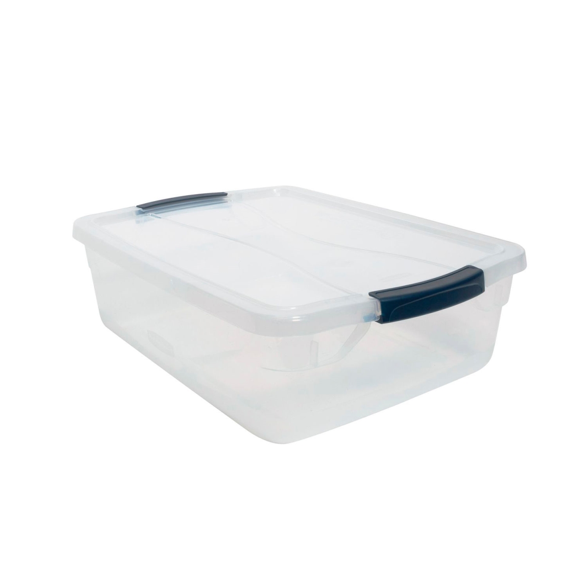 493670 Polyethylene Rubbermaid Cleverstore Latching Storage Tote with Lid - 16.875 x 13.375 x 5.5 in. - Clear -  United Solutions
