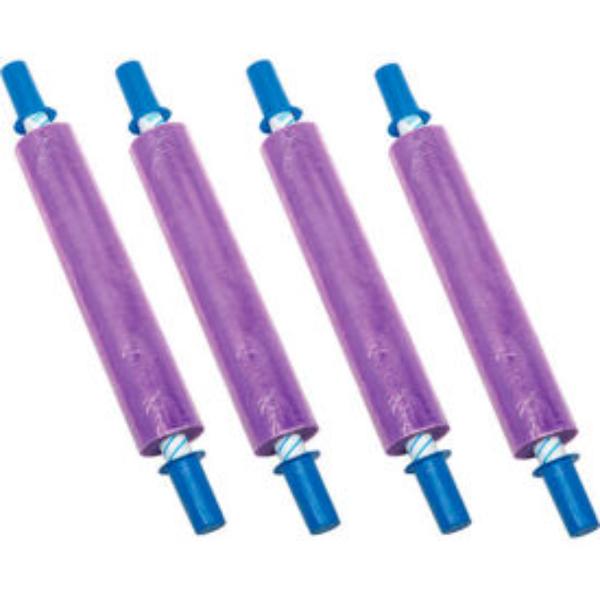 4364300 Goodwrappers Stretch Wrap with Extended Cord Handle Blown - 80 Gauge - 20 in. x 1000 ft. - Purple