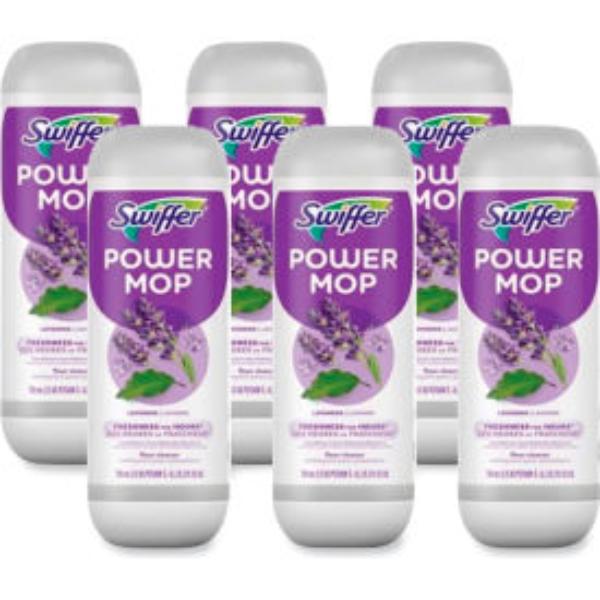 B3178272 Swiffer PowerMop Refill Cleaning Solution - Lavender Scent - 25.3 oz Refill Bottle - Case of 6