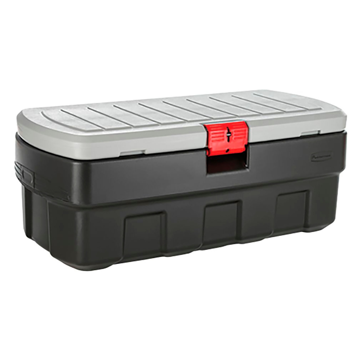 44.25 x 20.62 x 17.25 in. Rubbermaid Action Packer Plastic Lockable Storage Box - Black