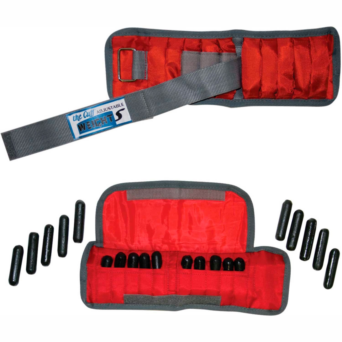B2192840 Cuff Adjustable Adult Wrist Weight - Red - Pack of 2 - 4 lbs