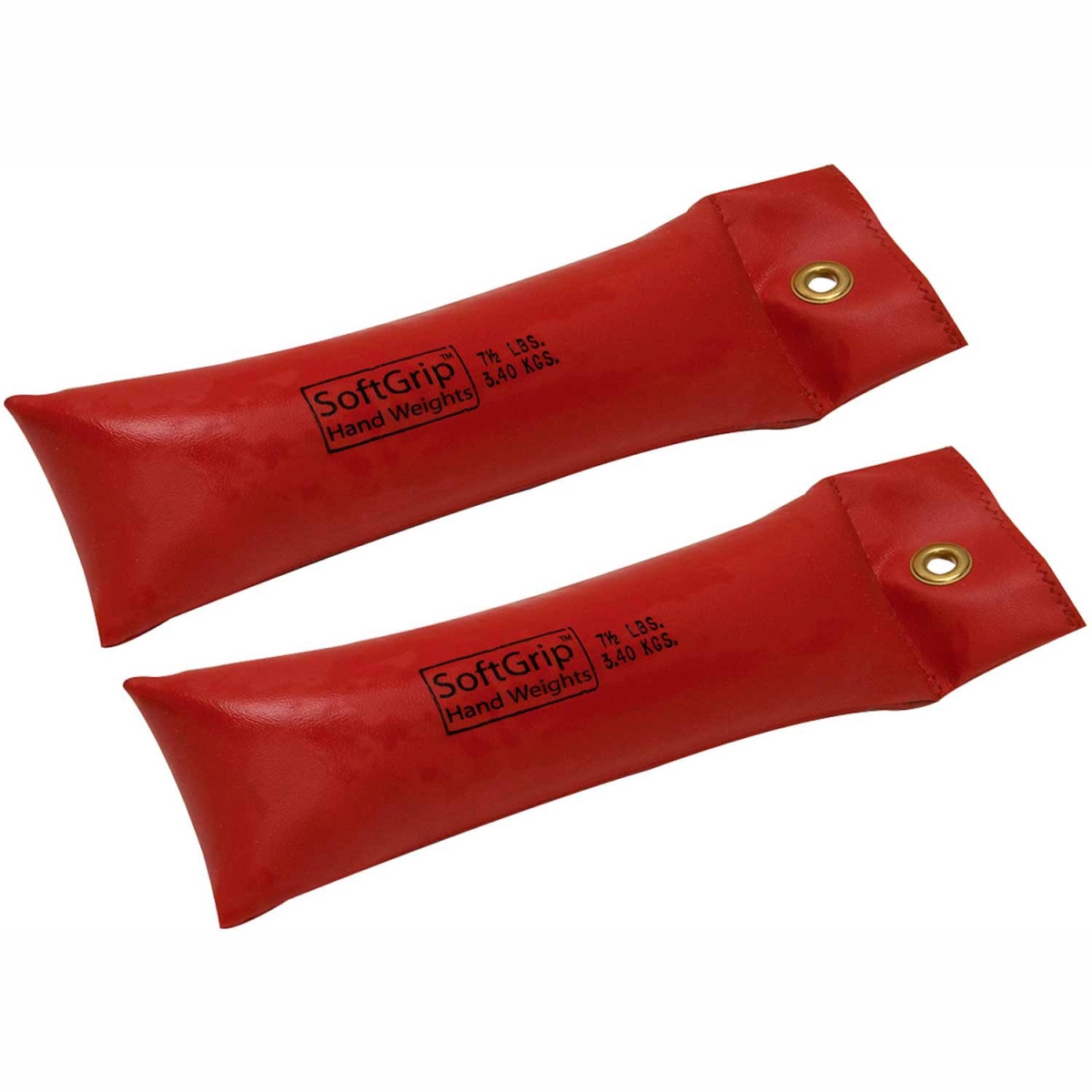 B2192585 CanDo SoftGrip Hand Weight - Red - Pack of 2 - 7.5 lbs