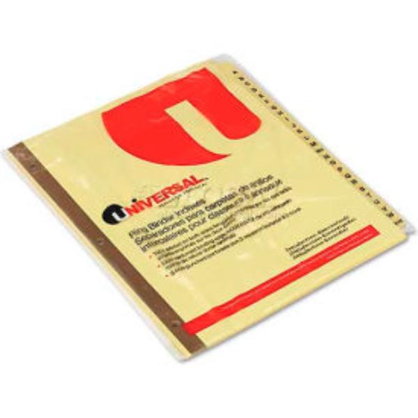 B1428097 One Preprinted Plastic-Coated Tab Dividers - 25 Alphabet Tabs - Letter Buff - 25 per Set - White