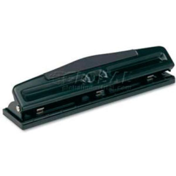 B1428064 Deluxe Two & Three-Hole Adjustable Punch - 0.28 in. Holes - Black - 12 Sheet
