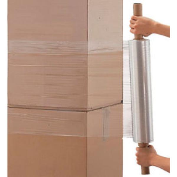 4979300 Stretch Wrap with Extended Core Handle Cast - 80 Gauge - 20 in. x 1000 ft. - Clear