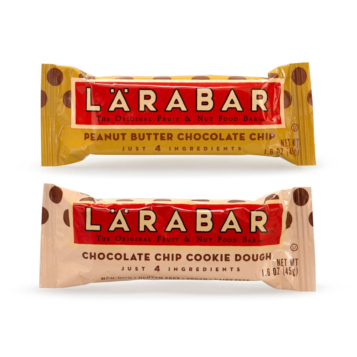 Picture of Green Rabbit Holdings B2946780 1.6 oz Larabar Peanut Butter Chocolate Chip Cookie Dough Bars Variety - 20 Count
