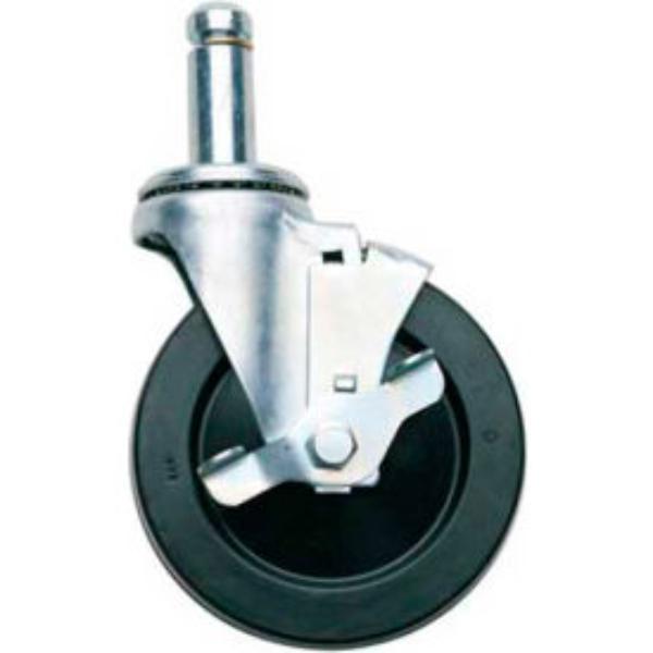 Metro 5778900 5 Poly Caster with Brake - Gray & Silver