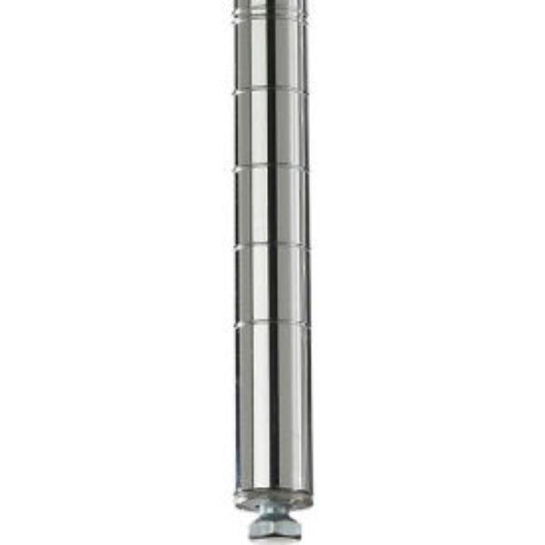 Metro 5414000 33 in. Super Erecta Site Select Mobile-Ready Industrial Wire Shelving Post - Chrome