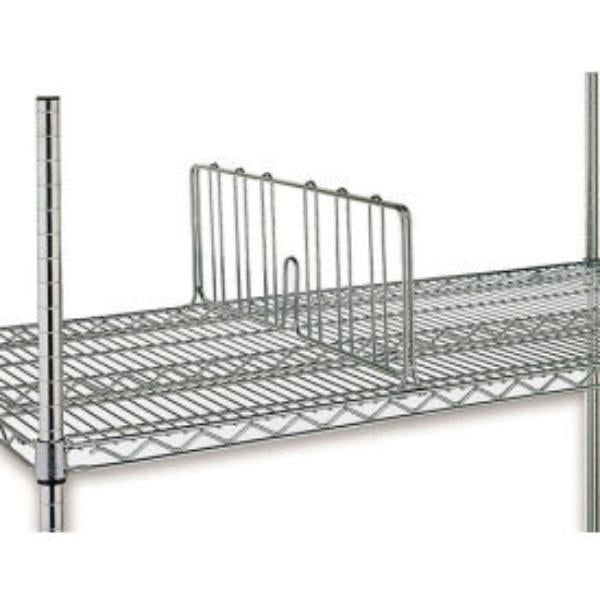 Metro 5479200 7 x 18 in. Shelf Divider for Open Wire Shelving - Silver
