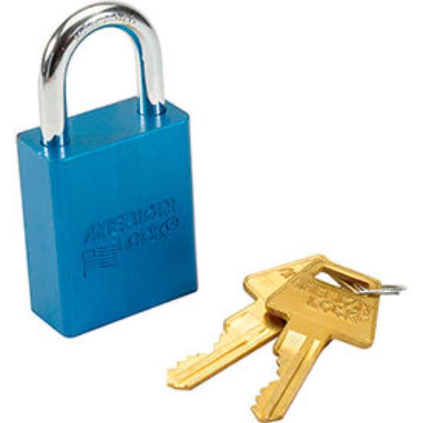 B709321 American Lock No. A1105BLU Solid Aluminum Rectangular Padlock - Blue