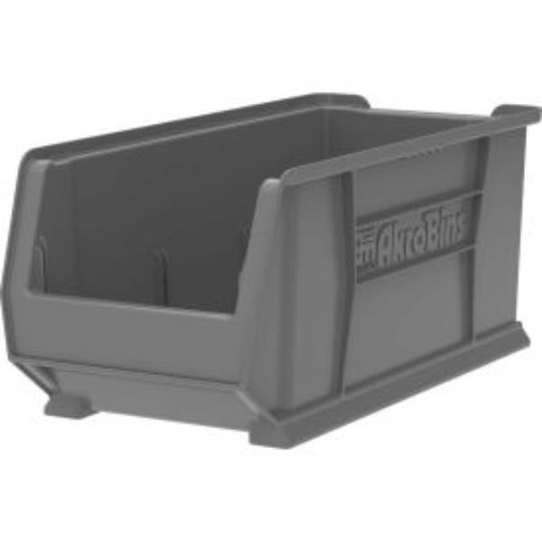 B1893820 Akro-Bin Plastic Super-Size Stacking Bin - 23.875 x 11 x 10 in. - Gray