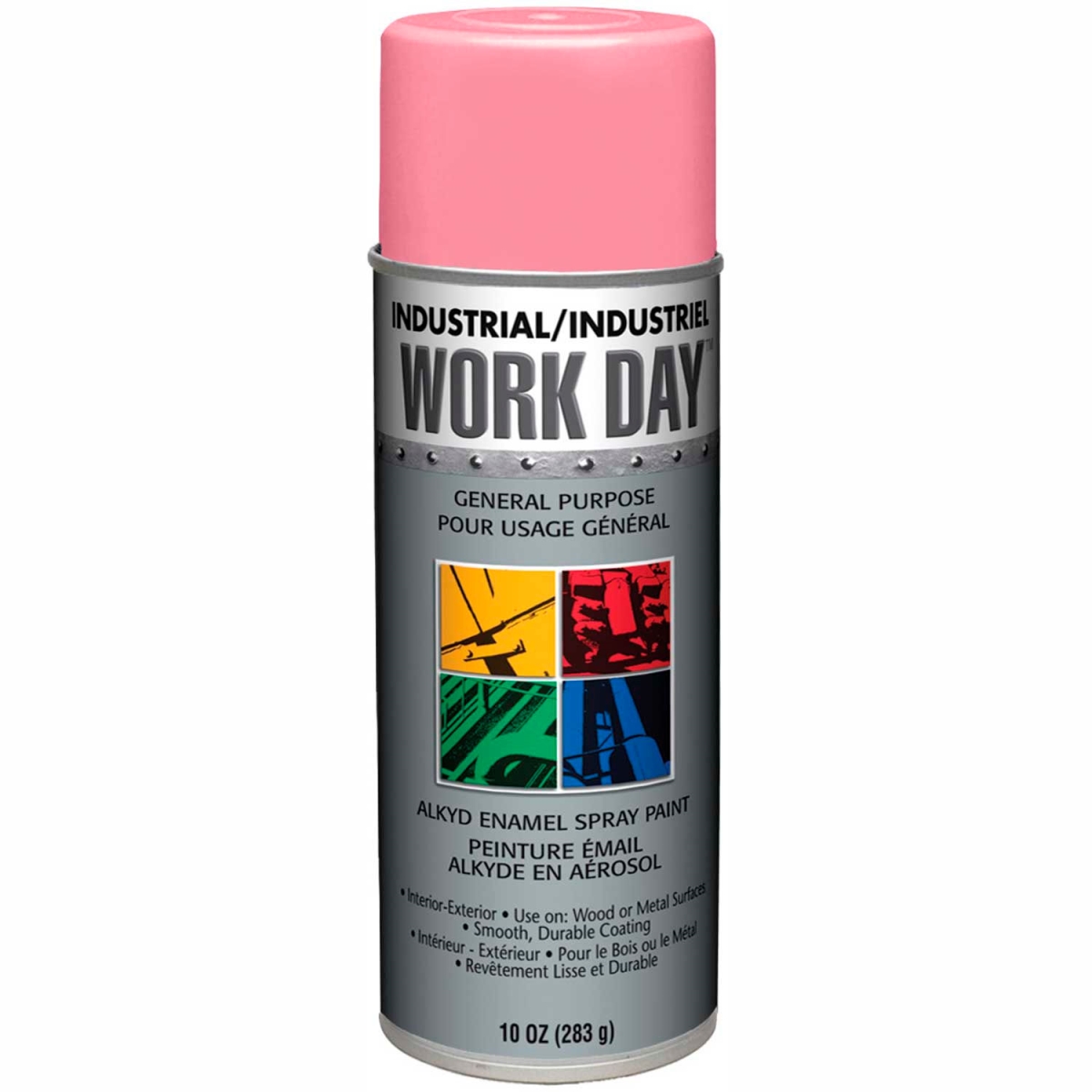 B37413 Industrial Work Day Enamel Paint - Gloss Pink - A04407007