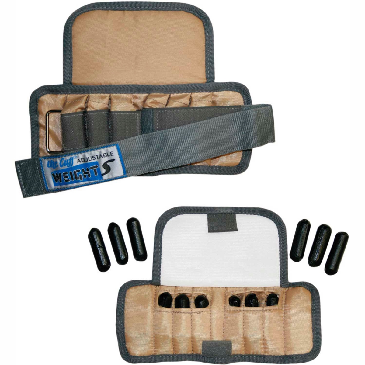 B2192791 Cuff Adjustable Pediatric Wrist Weight - Tan - Pack of 2 - 2 lbs