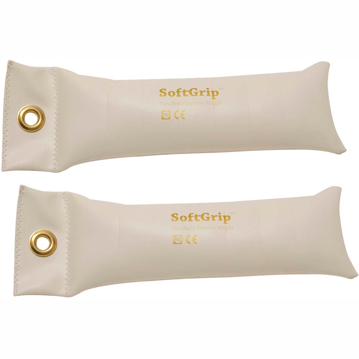 B2192577 CanDo SoftGrip Hand Weight - Silver - Pack of 2 - 4 lbs
