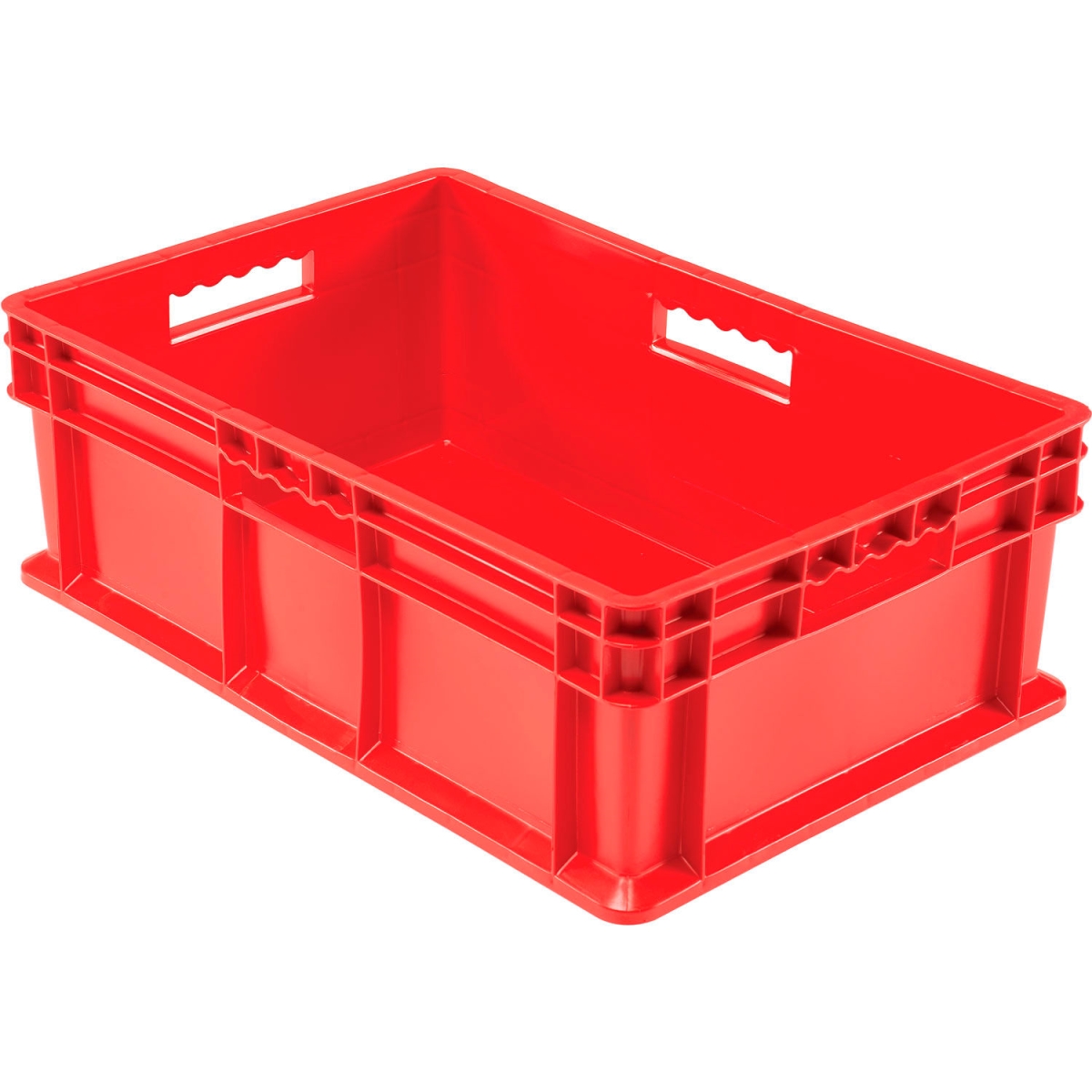 Global Industrial 662124RD Solid Straight Wall Container - 23.75 x 15.75 x 8.25 in. - Red