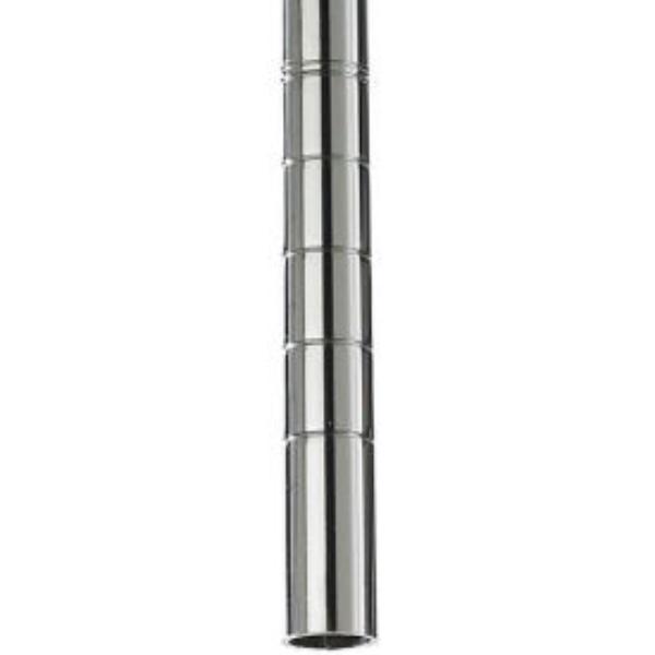 Chrome 86 in. Mobile-Ready Industrial Wire Shelving Post - Durable Design