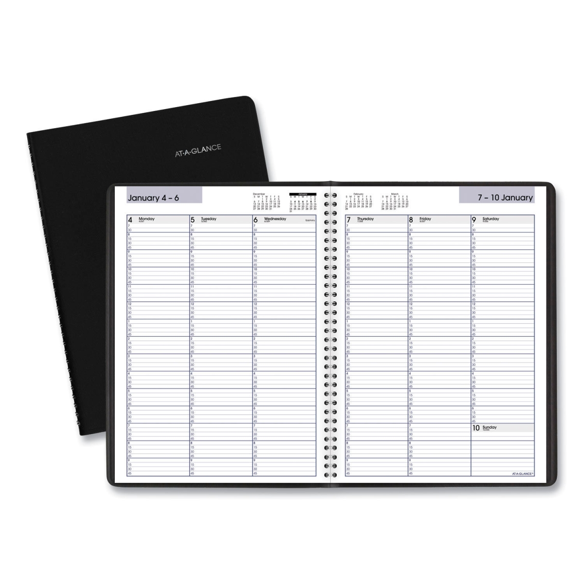 B1250155 DayMinder Weekly Appointment Book - Vertical-Column Format - 11 x 8 in. - 2025