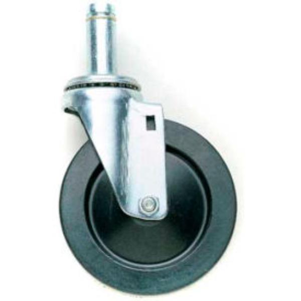 Metro 5489100 5 Rubber Caster - Black & Silver