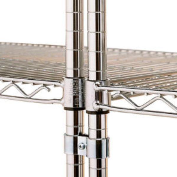Metro 5419900 Post Clamps for Open-Wire Shelving - Chrome