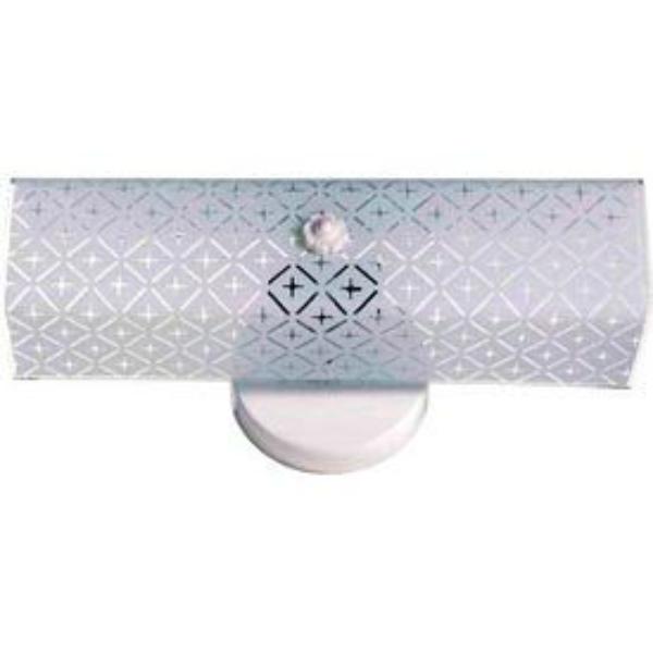 B439808 76-276 2 Light - 14 in. - Vanity with Diamond U Channel Glass White