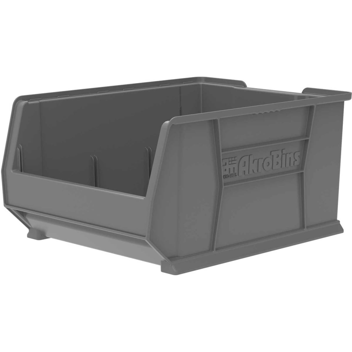 B1893830 Akro-Bin Plastic Super-Size Stacking Bin - 23.87 x 18.25 x 12 in. - Gray